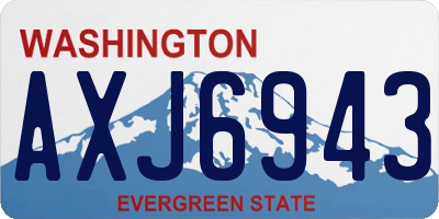 WA license plate AXJ6943