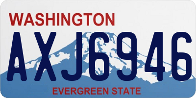 WA license plate AXJ6946