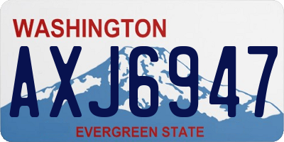 WA license plate AXJ6947