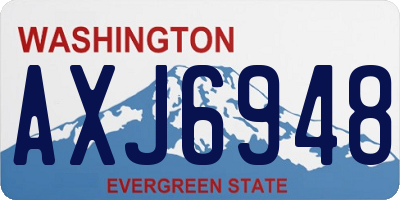 WA license plate AXJ6948