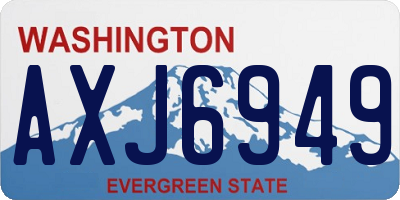 WA license plate AXJ6949