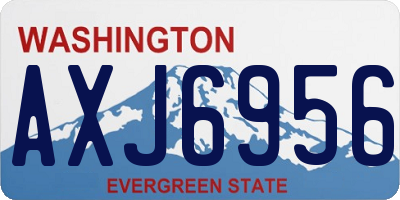 WA license plate AXJ6956