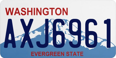 WA license plate AXJ6961