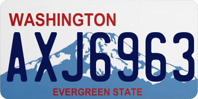 WA license plate AXJ6963