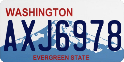 WA license plate AXJ6978