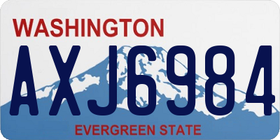 WA license plate AXJ6984