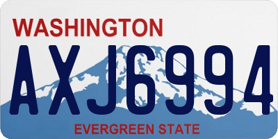 WA license plate AXJ6994