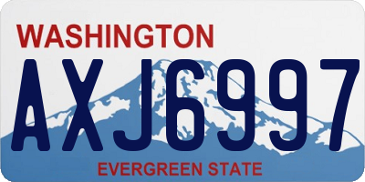 WA license plate AXJ6997
