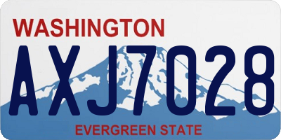 WA license plate AXJ7028