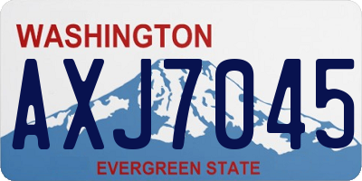 WA license plate AXJ7045
