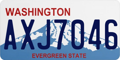 WA license plate AXJ7046
