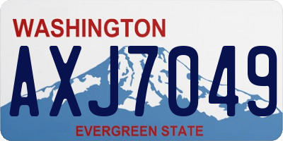 WA license plate AXJ7049