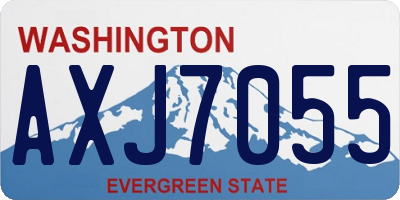 WA license plate AXJ7055