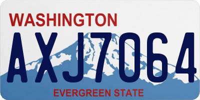 WA license plate AXJ7064