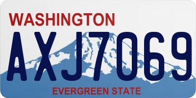 WA license plate AXJ7069
