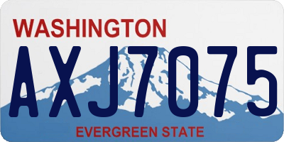 WA license plate AXJ7075