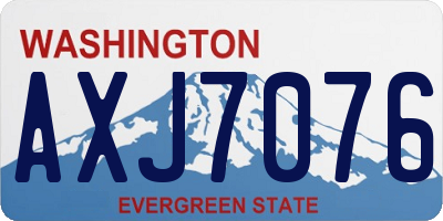 WA license plate AXJ7076
