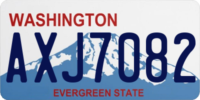 WA license plate AXJ7082