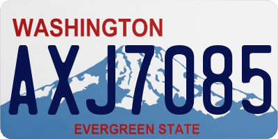 WA license plate AXJ7085