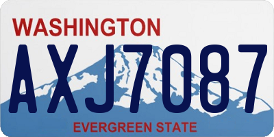 WA license plate AXJ7087