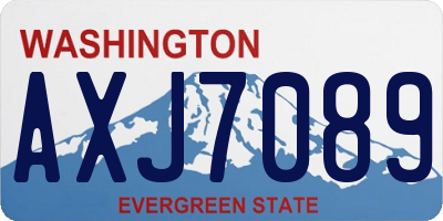 WA license plate AXJ7089