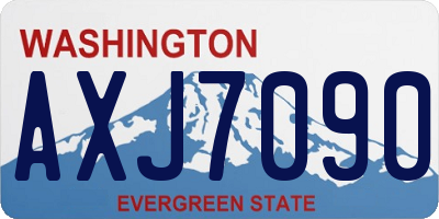 WA license plate AXJ7090