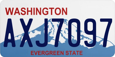 WA license plate AXJ7097