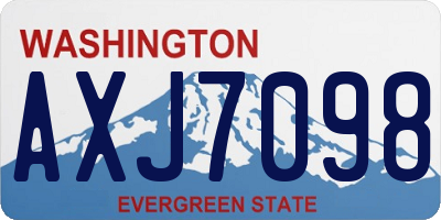 WA license plate AXJ7098
