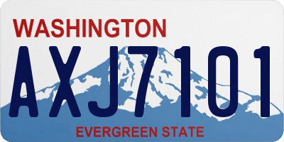 WA license plate AXJ7101