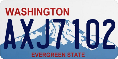 WA license plate AXJ7102