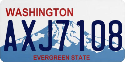 WA license plate AXJ7108