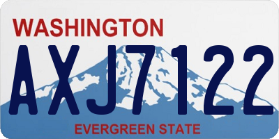 WA license plate AXJ7122