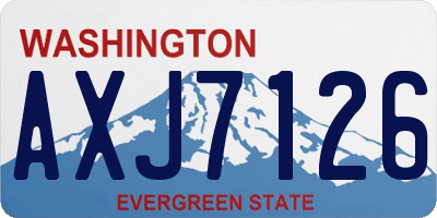 WA license plate AXJ7126