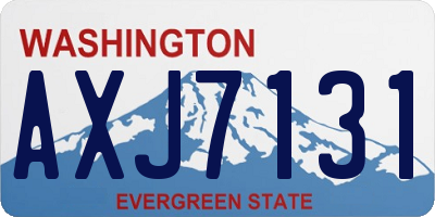 WA license plate AXJ7131