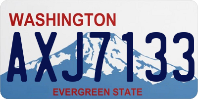 WA license plate AXJ7133