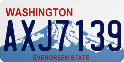 WA license plate AXJ7139