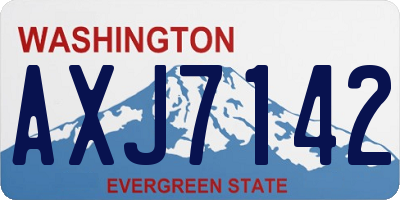 WA license plate AXJ7142