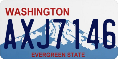 WA license plate AXJ7146