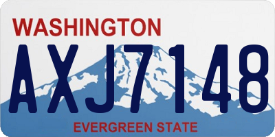WA license plate AXJ7148