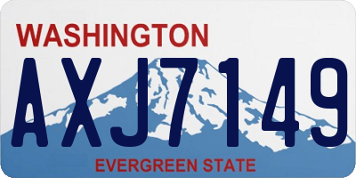 WA license plate AXJ7149
