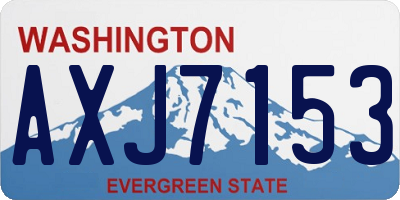 WA license plate AXJ7153