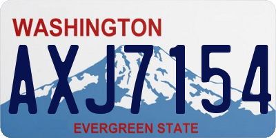 WA license plate AXJ7154