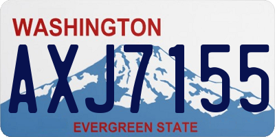 WA license plate AXJ7155