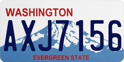 WA license plate AXJ7156