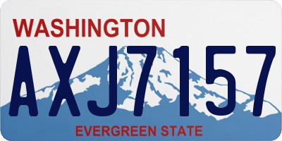 WA license plate AXJ7157