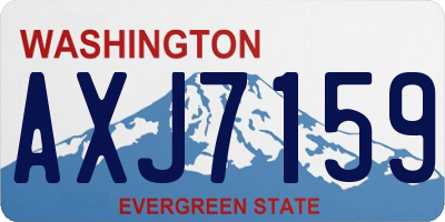 WA license plate AXJ7159