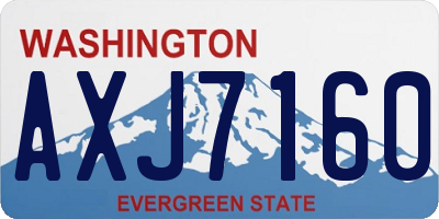 WA license plate AXJ7160