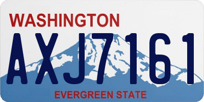 WA license plate AXJ7161