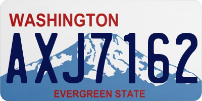 WA license plate AXJ7162