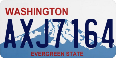 WA license plate AXJ7164